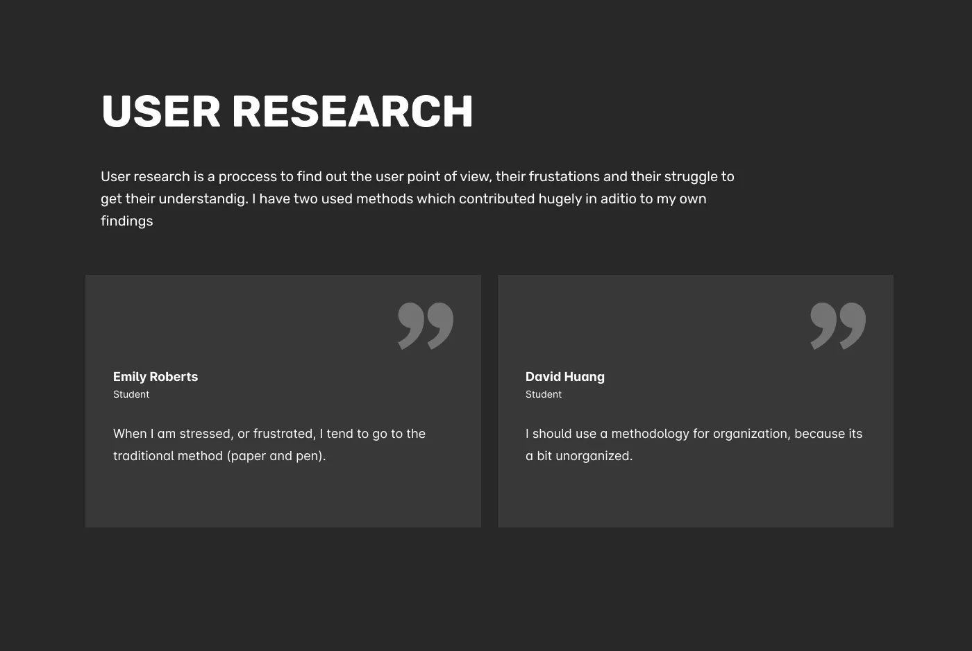 Two research quotes about falling back to paper and wanting a method for organising